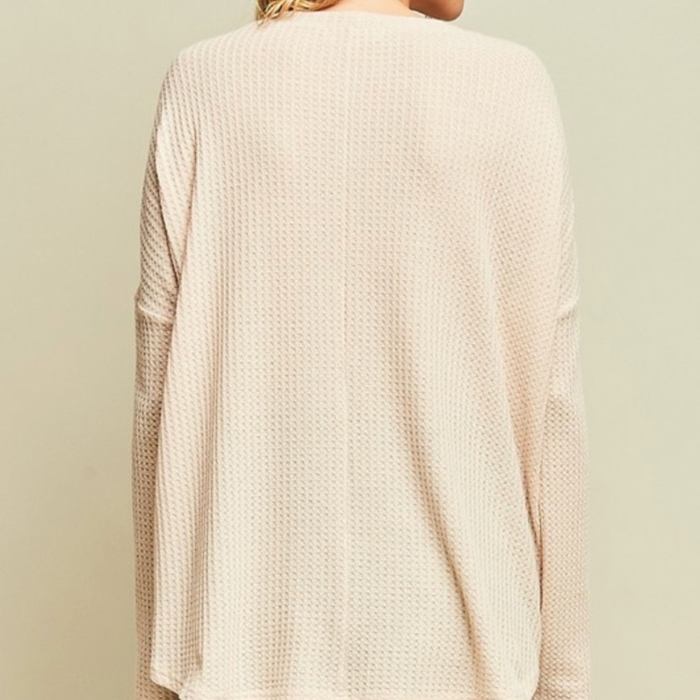 1 LEFT//CAROLINA waffle knit top - Picture 5 of 5